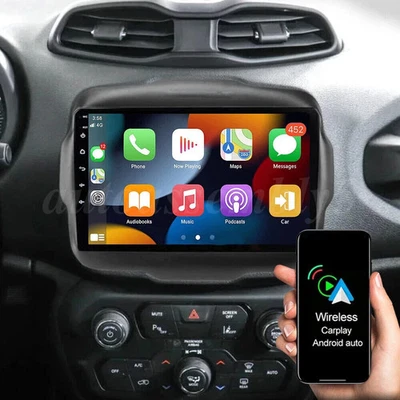 For Jeep Renegade 2015-2020 Car Stereo Radio Apple Carplay Android12 GPS Navi FM - Imagem 1 de 4