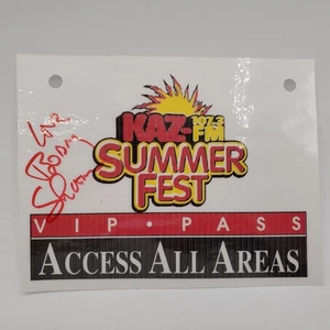 RARE Bob Body Shazam Fouts Signed KAZ FM VIP Pass Autograph WV Radio DJ History - Picture 1 of 3