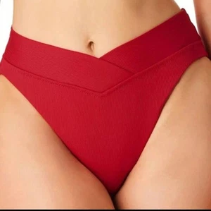 Slip bikini donna Bar III a costine ciliegio scuro taglia XL nuoto estivo nuovo - Foto 1 di 5