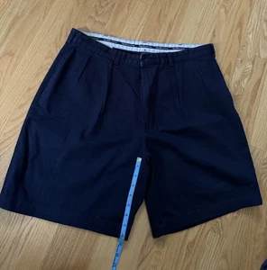 Polo Ralph Lauren pantaloncino chino uomo 38 blu plissettato vestibilità rilassata - Foto 1 di 6