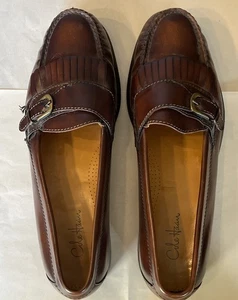 COLE HAAN MENS BROWN PINCH BUCKLE KILTIE LOAFERS DRESS SHOES SZ 9.5 D - Picture 1 of 23