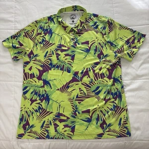 Proud 90 Ninety Golf is Fun Polo Shirt UV Sun Palm Trees Men’s Size 3XL Tropical - Picture 1 of 11