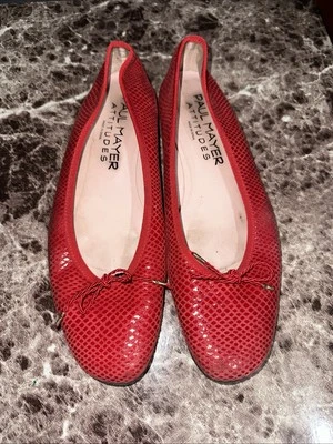 Ballet de bingo Paul Mayer para mujer Attitudes Luxe rojo plano 10 Foto 1 de 4