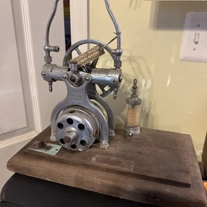 Antique George P. Pilling & Son Embalming Machine Pump w/Wooden Base PillingMade - Picture 1 of 20