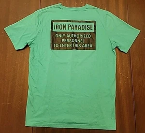 UNDER ARMOUR PROJECT ROCK THE IRON PARADISE T SHIRT MEN NEPTUNE TEAL MEDIUM  - Picture 1 of 8