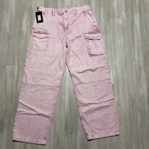 NWT $325 Rag & Bone Nora Cargo Jeans in Pink Acid 31 - Picture 1 of 10