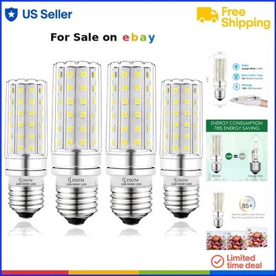 LED Bulb 12W E26 Daylight White 1200 Lumen Indoor Ceiling Fan Light Pack of 4 - Image 1 of 4