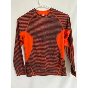 Mta Sport Athletic Shirt Long Sleeve Activewear Top Orange Black Kids M - Picture 1 of 4