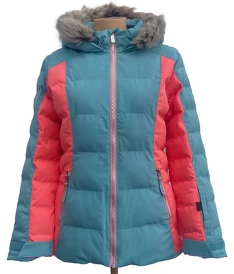 Chaqueta de esquí Spyder Girls Zadie aislante rosa/azul $189, talla: 14 Foto 1 de 4