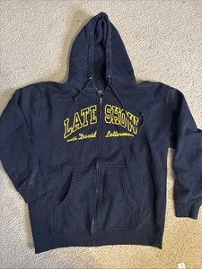 Vintage Late Show With David Letterman Zip Up Hoodie Large Nice - Bild 1 von 4