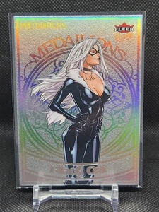 2024 UD Fleer Ultra Matriarchs Medallions Platinum Black Cat #M13 009/100 - Picture 1 of 3