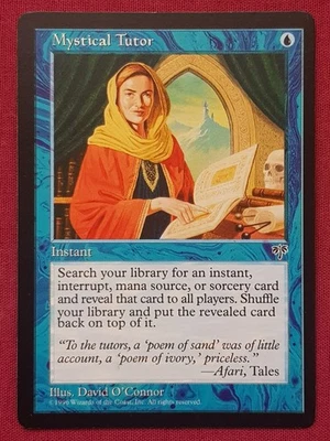 Magic The Gathering MIRAGE MYSTICAL TUTOR blue card MTG - Image 1 of 2