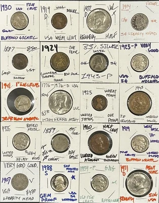 ESTATE LOT VINTAGE US Coin Collection Silver,Indian Head, Buffalos,1800s, Proofs - Image 1 of 4