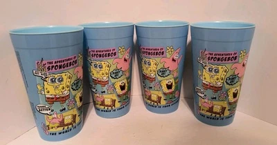 SpongeBob Squarepants & Patrick Star 22 oz. Plastic Cups Party Favor Set of 4 🆕 - Image 1 of 4