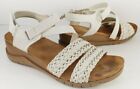 Bare Traps Celan White Casual Strappy Sandal Faux Leather Adjustable Womens 8.5m