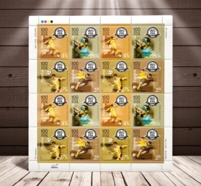 Sellos postales Ucrania de Ukrposhta - Hoja 100 años de FIFA Foto 1 de 2