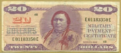 US Military Payment Certificate 20 Dollars Series 692 - Image 1 of 2