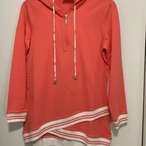 Denim & Co Active 1/4 Zip Pullover Hoodie Size XSmall - oversized - Picture 1 of 4