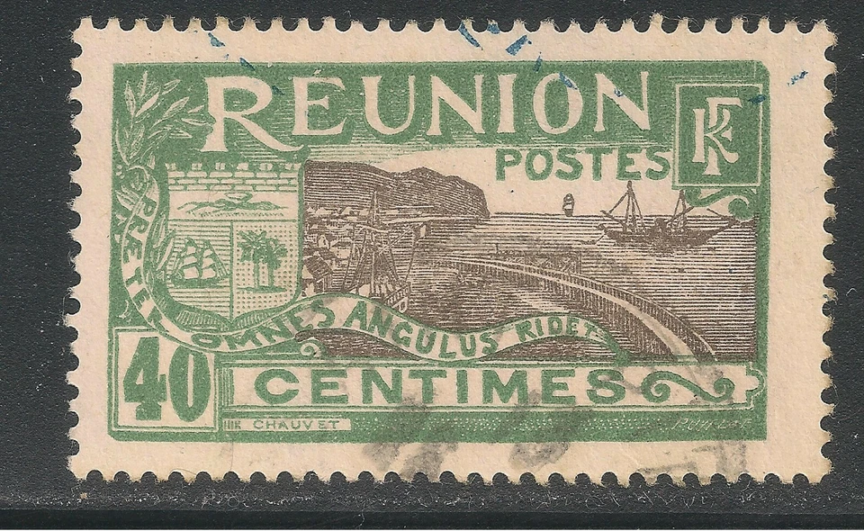 Reunion #79 (A20) VF USED - 1925 40c Coat of Arms and View of St. Denis - Image 1 of 1