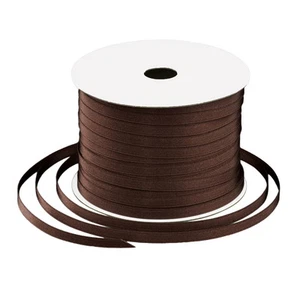 (0,15 €/m) 1 Rolle 91 m Doppel Satinband Band Satin 6 mm schokobraun - Bild 1 von 1
