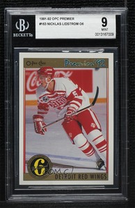 1991-92 O-Pee-Chee Premier Nicklas Lidstrom #163 BGS 9 MINT Rookie RC HOF