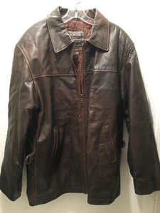 Oakwood Genuine Leather Jacket Distressed Cool & Rugged Look Size Large - Picture 1 of 9