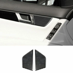 C-Class Real Carbon Fiber Interior Door Panel Cover Trim For Benz 2007-2014 2013 - Picture 1 of 5