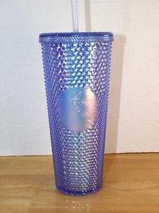 Starbucks Tumbler Iridescent Crystal Purple/Blue Diamond Studded 24oz. ~ NEU - Bild 1 von 8