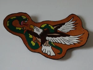 eagle attacking snake MOTORCYCLE LEATHER JACKET BIKER VEST PATCH 6" x 3.75" - Picture 1 of 2