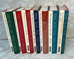 7 of 8 Volume Set of The War for the Union by Allan Nevins 1971 w/ Dust Covers - Picture 1 of 12