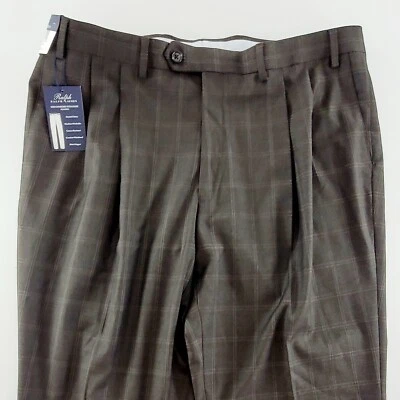 Pantalones de vestir plisados oliva Ralph Lauren para hombre 38x30 nuevos con etiquetas NUEVOS CON ETIQUETAS NUEVOS Foto 1 de 4
