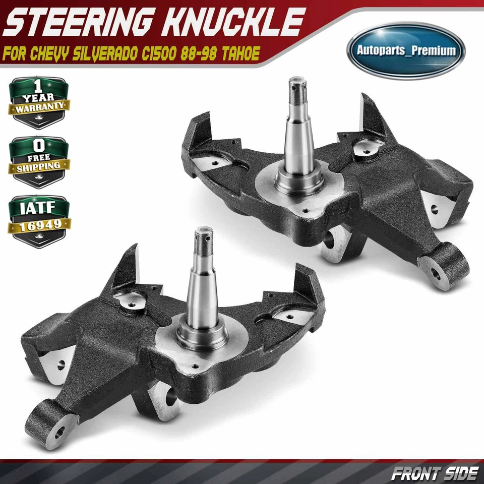 4" Front Lift Spindles for Chevy C1500 1988-1998 Tahoe 95-99 GMC Yukon 1995-1999 - Image 1 of 4