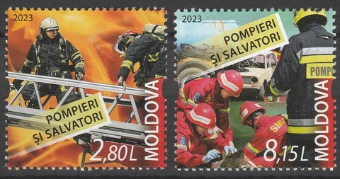 Moldova 2023 Firefighters 2 MNH stamps Cover
