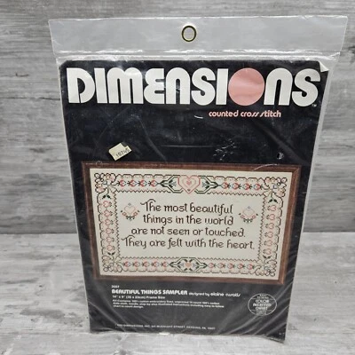 Dimensiones Contadas Punto de Cruz "Beautiful Things Sampler" #3507 Sellado Foto 1 de 4