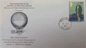 US POSTAL HISTORY AIRMAIL SMITHSONIAN MILESTONES FLIGHT #83 GREAT BRITIAN 1980 - Picture 1 of 4