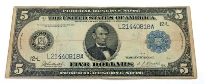 Series of 1914 Federal Reserve Note in Fine Condition Fr #890 - Image 1 of 4
