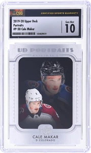 2019 Upper Deck Cale Makar UD Portraits #P50 CSG 10 Rookie RC - Picture 1 of 2