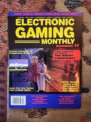 EGM #11 June 1990 Electronic Gaming Monthly Sega Game Gear Debut BEAUTIFUL SHAPE - Image 1 of 4