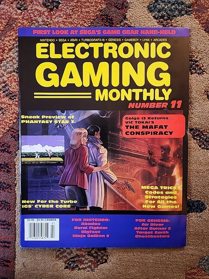 EGM #11 June 1990 Electronic Gaming Monthly Sega Game Gear Debut BEAUTIFUL SHAPE - Image 1 of 4