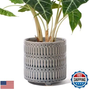 STHIE Ceramic Plant Pots Indoor with Drainage Holes 5.5 Inch Small Succulent - Picture 1 of 5