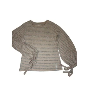 Ana XS Striped Long Sleeve Top With Tie Cuffs Polyester & Spandex NEW - Picture 1 of 5