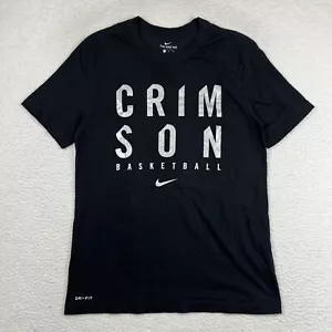 Nike Harvard Crimson Basketball Mens Medium T Shirt Black Nike Tee Dri-Fit - Picture 1 of 6