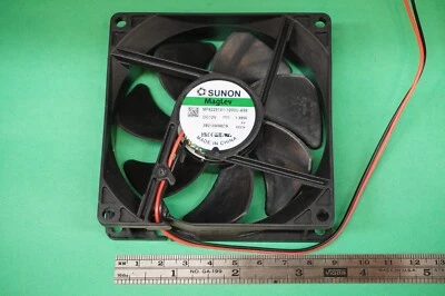 12VDC cooling fan - 92mm - Sunon MF92251V1 - with guard - Image 1 of 2