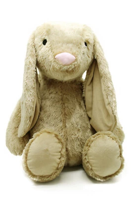 AUXO Plüschtier Kuscheltier Hase Madchen Junge XXL 88cm beige/grau/weiß