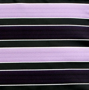 Men's Striped Pocket Square 10" Dress Fashion Handkerchief Black Purple Hanky - Picture 1 of 3