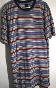 VANS Men's Size XL Purple Striped Street Style Skater Surfer Casual Tee Shirt - Picture 1 of 4