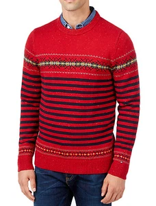 NEU HERREN TOMMY HILFIGER WOLLMISCHUNG DOMINICK DONEGAL FIRE ISLE PULLOVER SWEATER - Bild 1 von 2