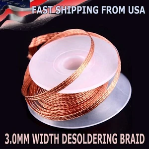 New 3mm 1.5M Desoldering Braid FAST SHIPPING Solder Remover Wick Wire Repair - Picture 1 of 3