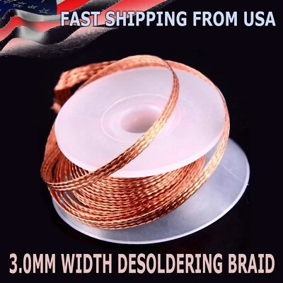 MARKENLOS New 3mm 1.5M Desoldering Braid FAST SHIPPING Solder Remover Wick Wire Repair