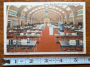 Vintage Postcard Main Mess Hall Chanute Field Rantoul Illinois Unposted - Picture 1 of 2